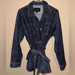 Banana Republic Denim Belted Jacket Size Small
